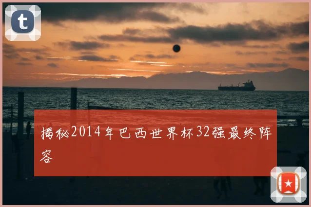 揭秘2014年巴西世界杯32强最终阵容