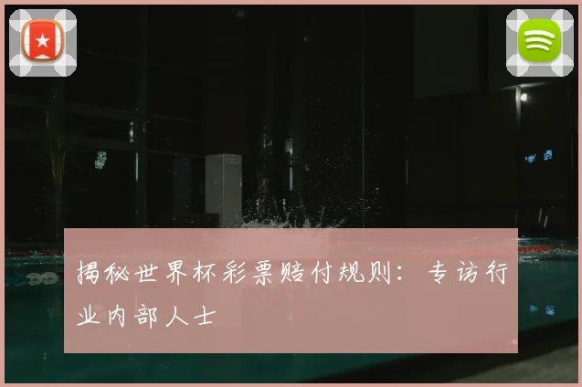 揭秘世界杯彩票赔付规则：专访行业内部人士